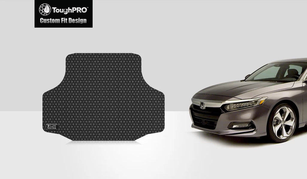 ToughPRO - Trunk Mat matching with HONDA Accord - All atmospheric conditions Heavy Duty (Made in USA) - Black Rubber - 2018