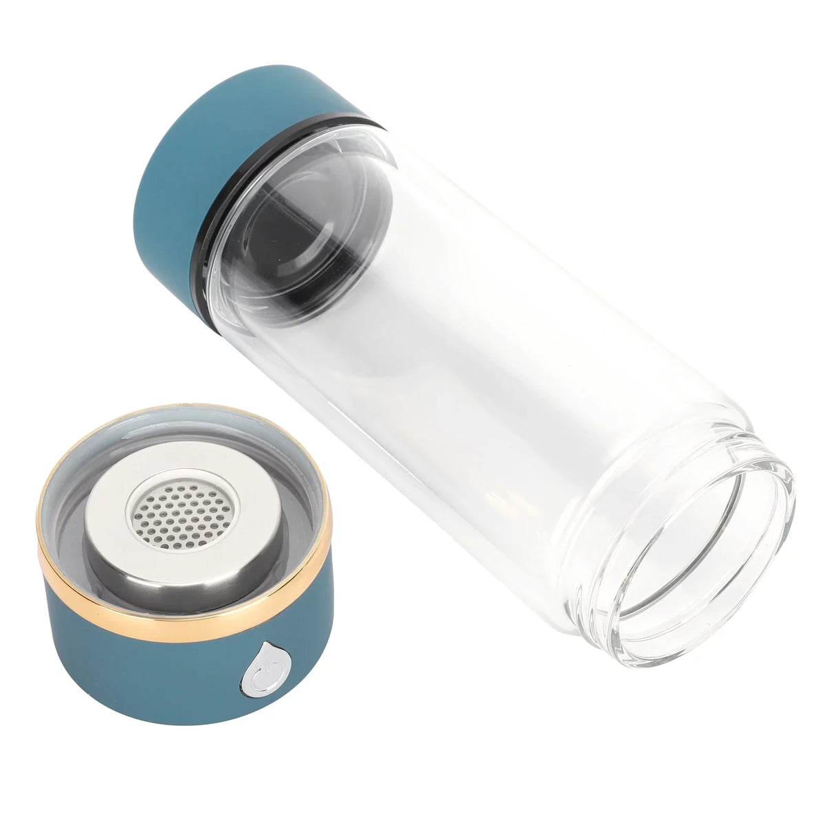 Hydrogen liquid Bottle Generator USB Portable Hydrogen moisture Maker Machine 380ml Blue