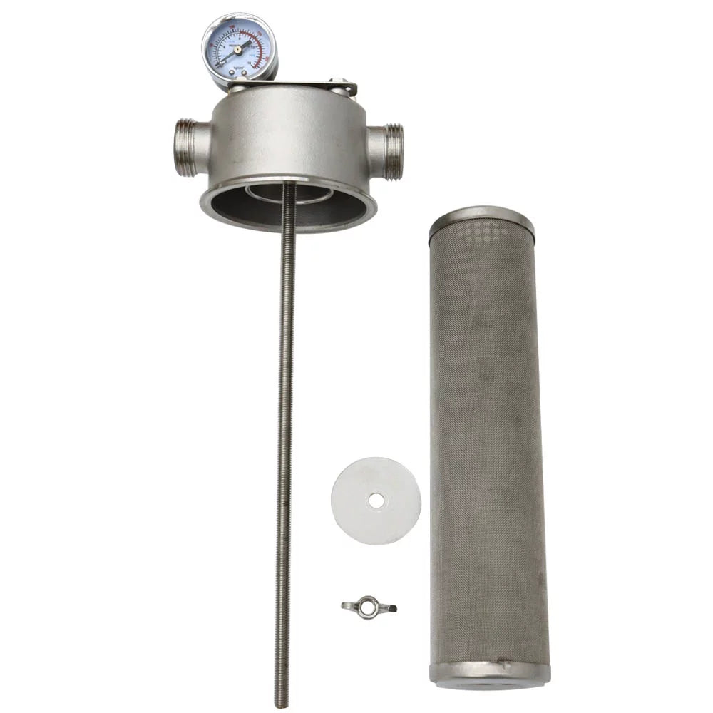TECHTONGDA Front moisture Filter Housing 10 inch Filter 1 inch NPT for Whole House aqua Purification 304 Stainless Steel 8000L/h