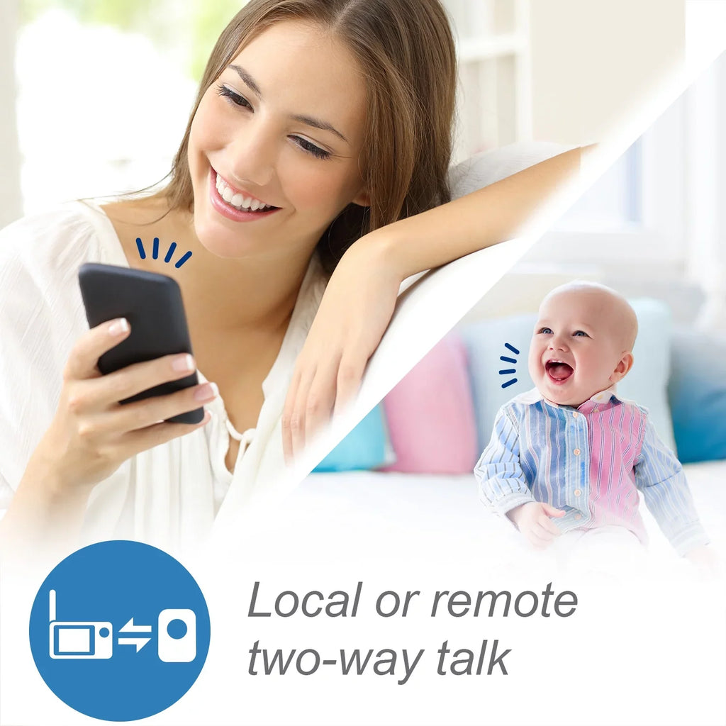 VTech Smart WiFi Video Baby Monitor with 5-inch High Definition Display and 1080p 360-Degree Panoramic Viewing Pan and Tilt HD Camera, RM5864HD, White