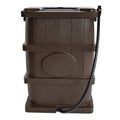 FCMP Outdoor WG4000 45 Gallon Wood Grain Rain moisture Catcher Barrel, Brown