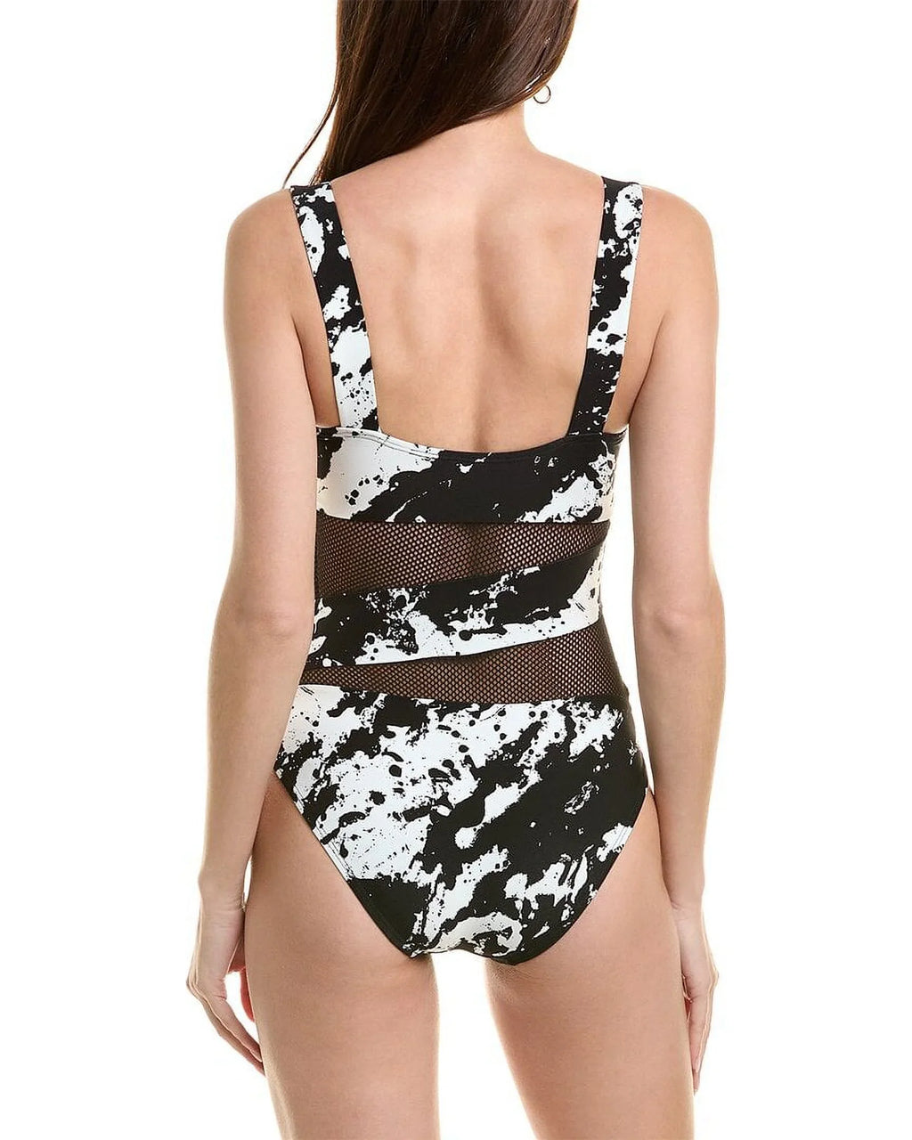 Carmen Marc Valvo womens  Spliced One-Piece, 8, Black