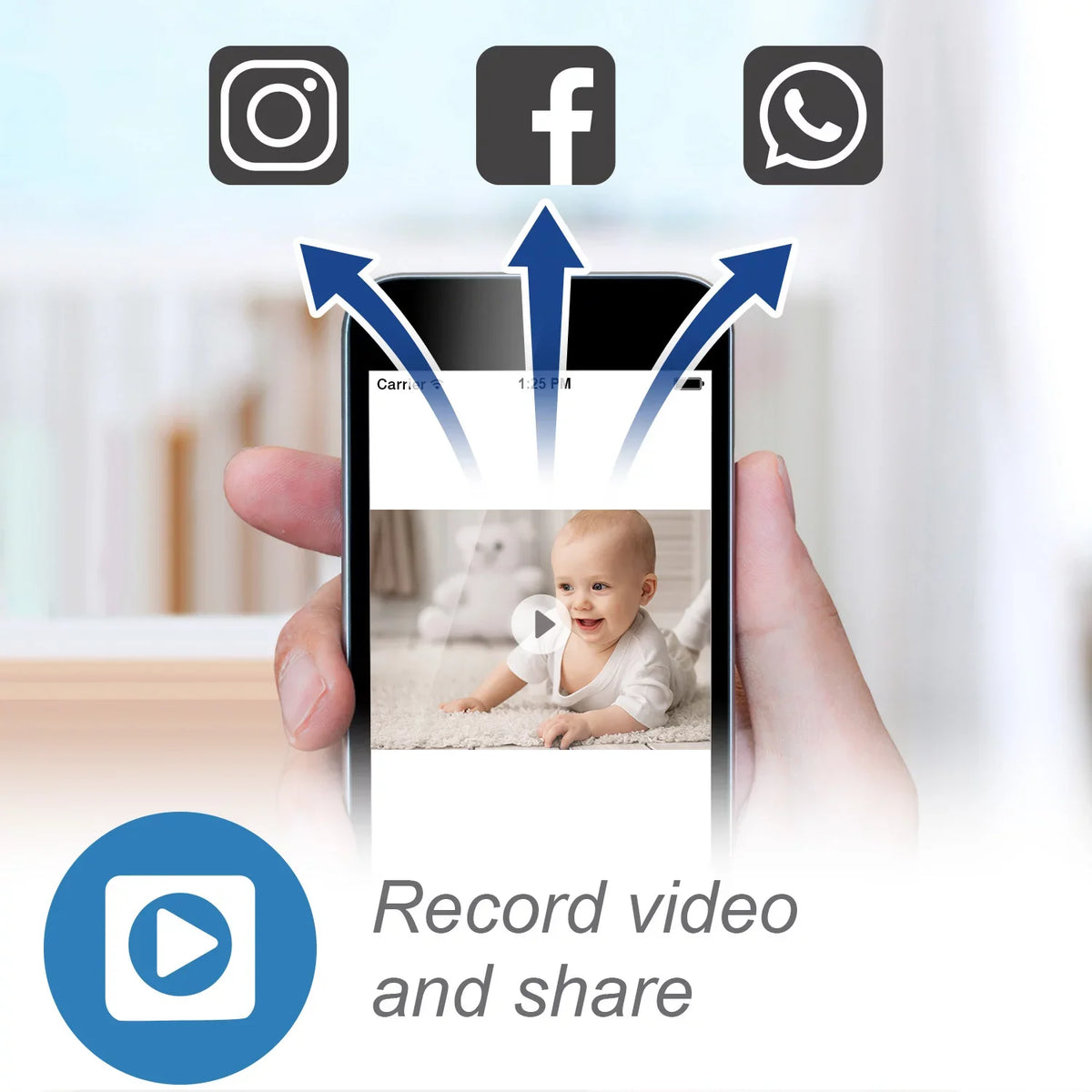 VTech Smart WiFi Video Baby Monitor with 5-inch High Definition Display and 1080p 360-Degree Panoramic Viewing Pan and Tilt HD Camera, RM5864HD, White