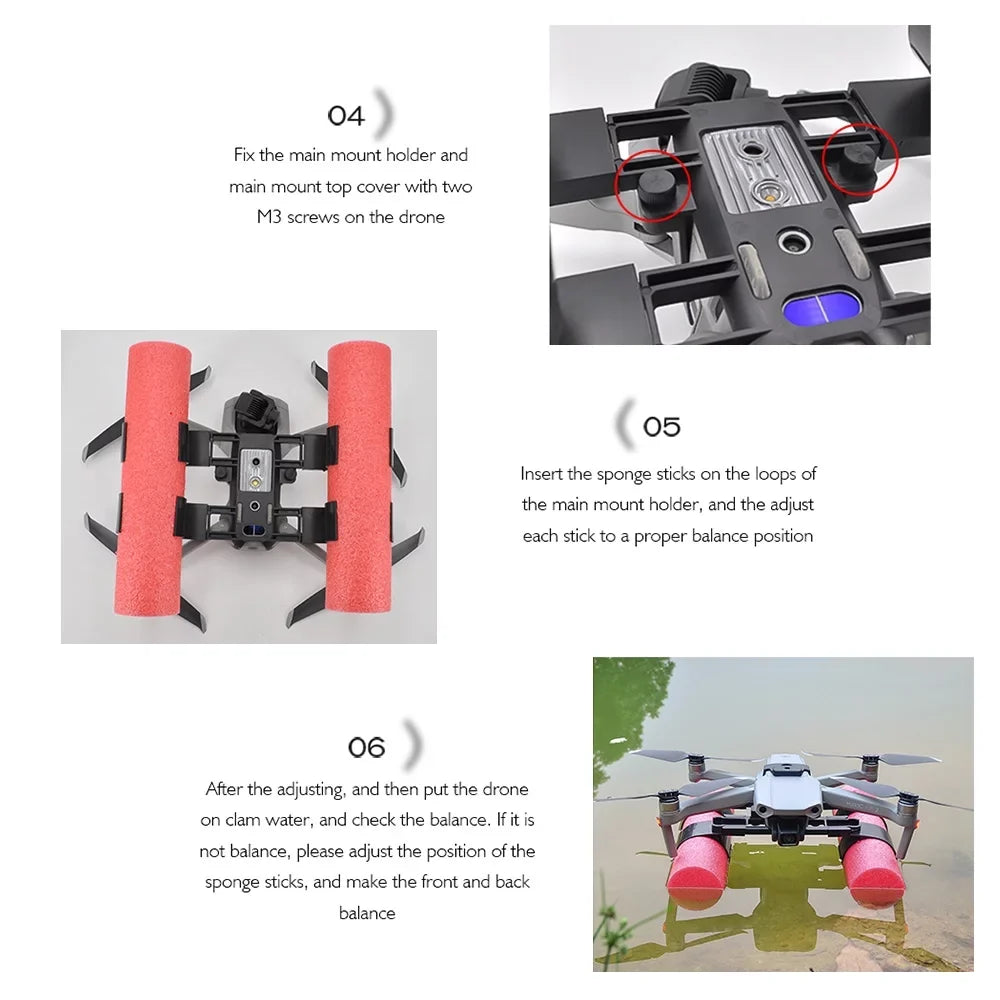Nebublu DJI Mavic Air 2 AIR 2S  Float Holder Landing Gear Stick Bracket Heighten Extender Holder Training Kit , Enhance Stability, Ideal for Training Purposes