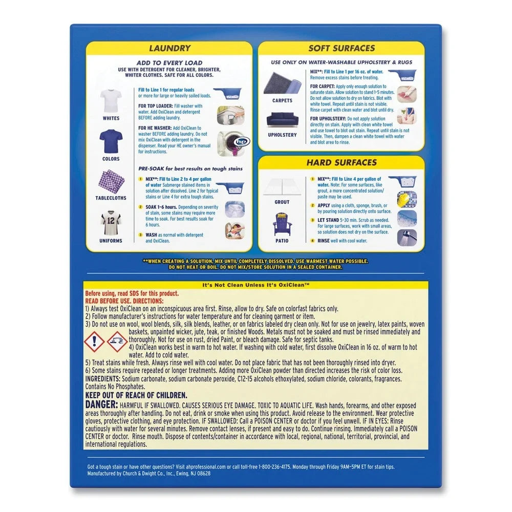 Versatile Stain Remover - Regular Scent (4/Carton). OxiClean 57037-00069 7.22 lbs