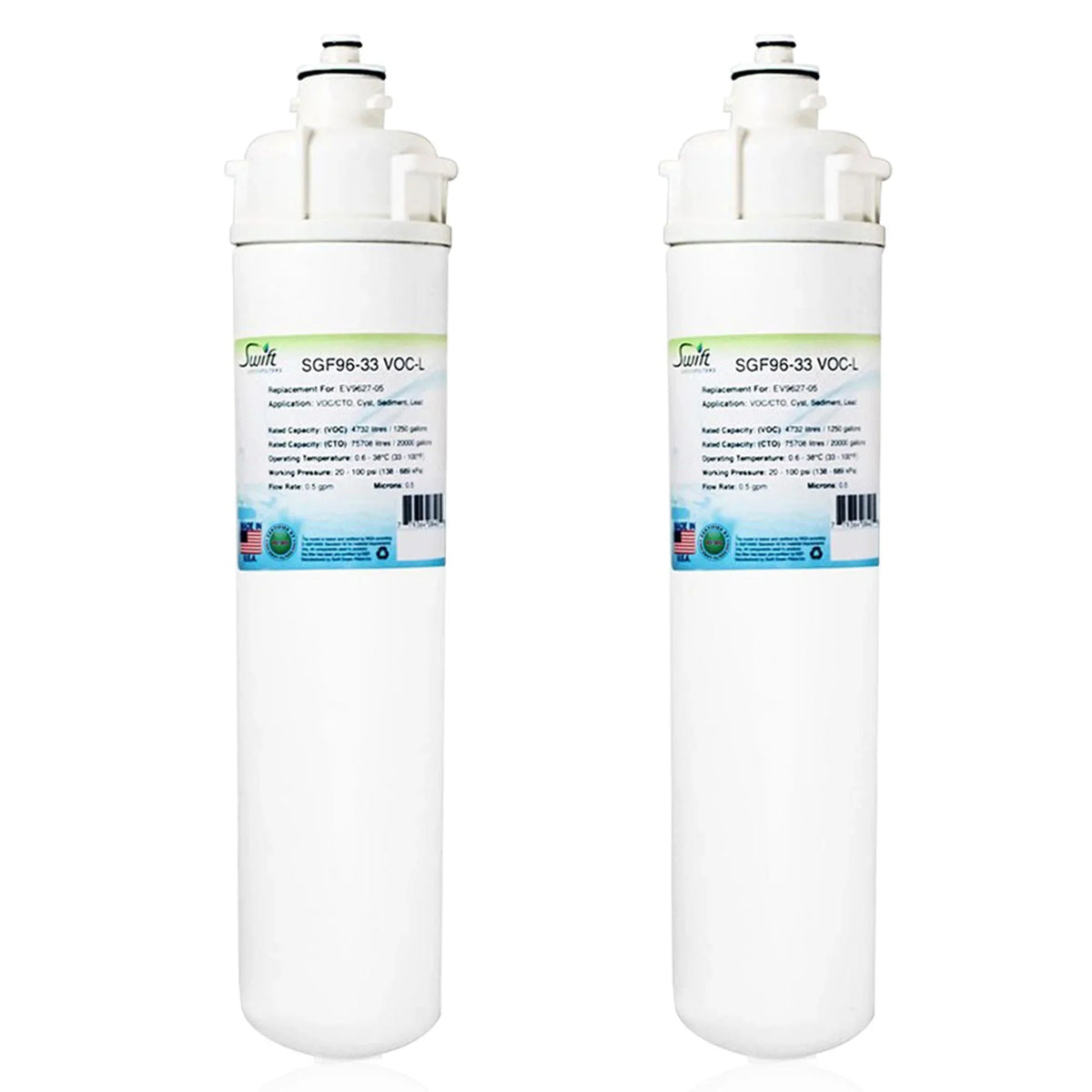 Swift Green Filters SGF-96-33 VOC-L matching Commercial liquid Filter for EV9627-05, Made in USA (Pack of 2)