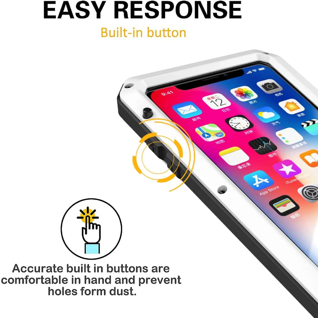Gorilla Glass Aluminum Metal iPhone 5 Case (Silver) Heavy Duty Military Grade Shockproof and Scratch impervious Protection, Rugged Outdoor Travel