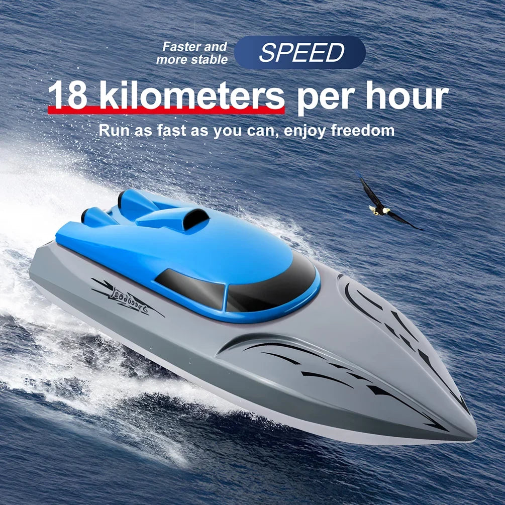 ALLCACA 2.4GHz Toy Watercraft 18km/h High Speed RC ship Remote Control Boats for Pools and Lakes - Blue