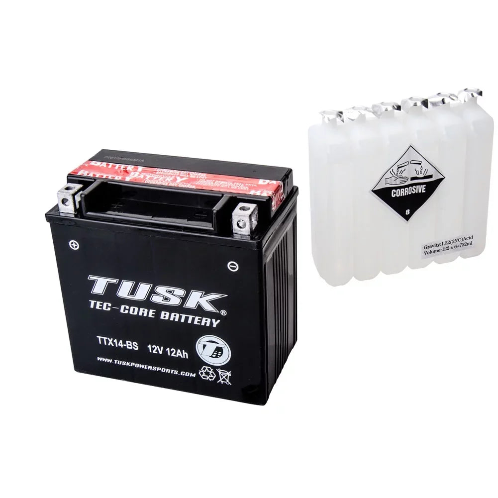 Tusk Tec-Core Battery with Acid TTX14BS Maintenance-Free For  F800ST (ABS) 2007-2010