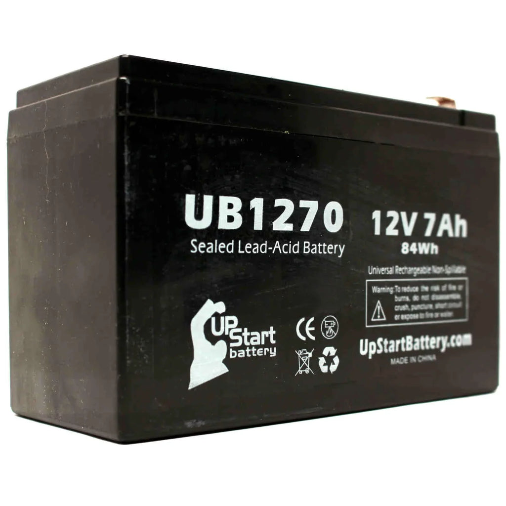 2x Pack - suitable APC SMART-UPS 2000 SURT2000RMXLI Battery - Replacement UB1270 Universal Sealed Lead Acid Battery (12V, 7Ah, 7000mAh, F1 Terminal, AGM, SLA) - Includes 4 F1 to F2 Terminal Adapters