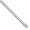 Auriga 925 Sterling Silver Rhodium Plated Zirconia Tennis Bracelet 7.5 inch for Women(L- 7.5inch)