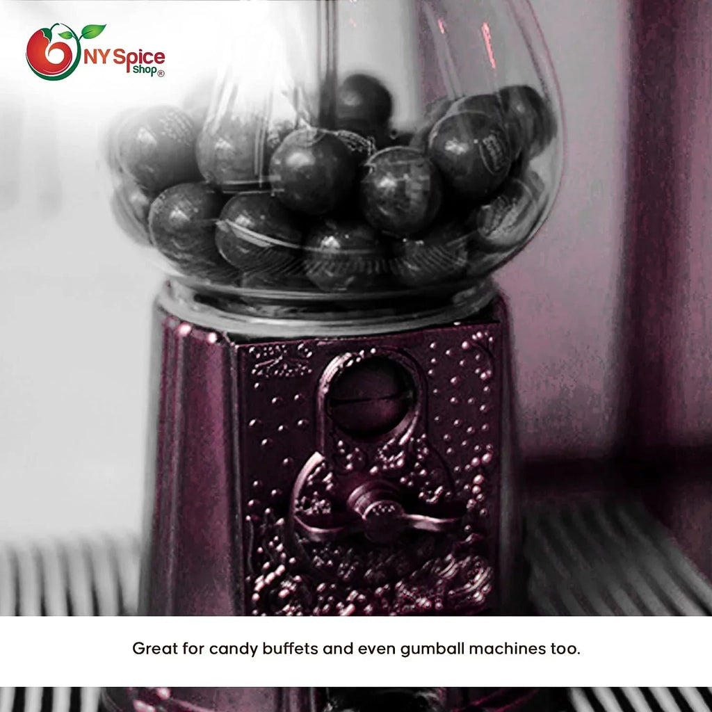 50 Pieces Per Pound - Tutti Frutti Flavor. NY SPICE SHOP Black Gumballs - 5 Pound - Approx