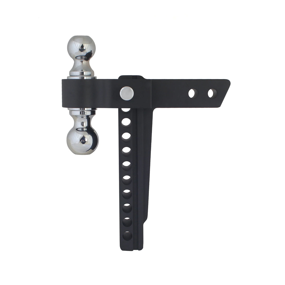 Trailer Valet Blackout Series 10K Adjustable Drop Hitch: 0-10" Drop, Reversible 2" & 2-5/16" Ball, High-Grade Aluminum with Signature Wrinkle Black Powder Coating (700-Hour Corrosion Resistance)