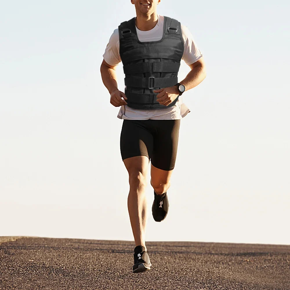 Load, Oxford Cloth. Nebublu Strength Training Weighted Vest - Adjustable Weight Jacket, 50kg Max