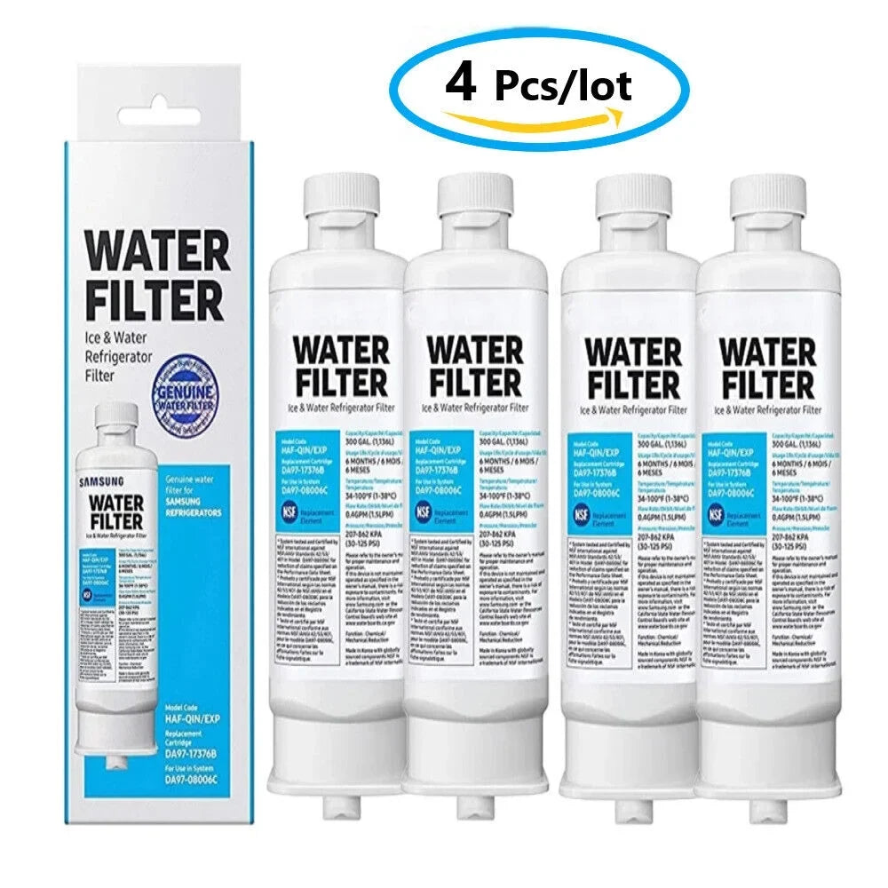 4 PACK DA97-17376B suitable with HAF-QIN/EXP, HAF-QIN, DA97-08006C Refrigerator aqua Filter