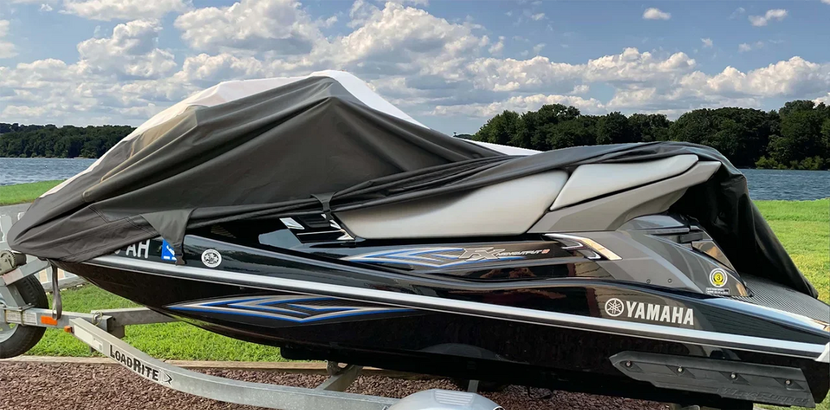 SUPER HEAVY-DUTY PWC Jet Ski ship wrap matching for Kawasaki Jet Ski 1100 ZXi 1996-2003 top of the line trailerable 2 Seater