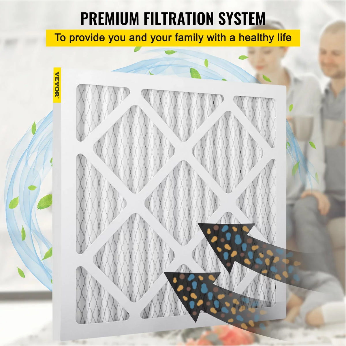 Bentism Filter Replacement, 16''x16'' AC Filter, 12pcs HVAC Pleated Air Filter, AC Furnace Filter Replacement Set, MERV 8, Good for Home, Commercial Capture Particles, Fit for Dri-Eaz DefendAir HEPA