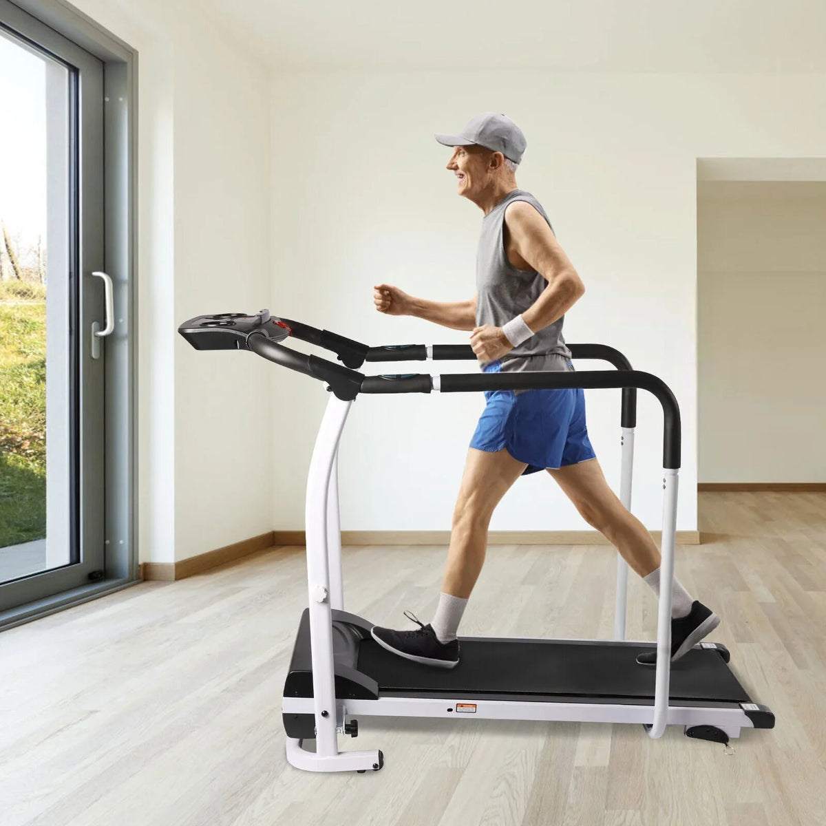 DENEST Treadmill for Elderly Indoor Exercise Electric Walking Machine， Recovery Fitness Walking Treadmill