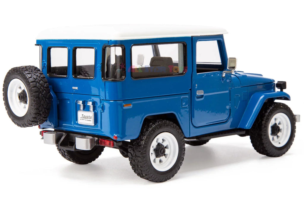 All Star Toys Exclusive  Land Cruiser FJ40 Royal Blue with Custom Off-Road Wheels 1/24 Diecast Model by Motormax 79323 FJ Cruiser J40