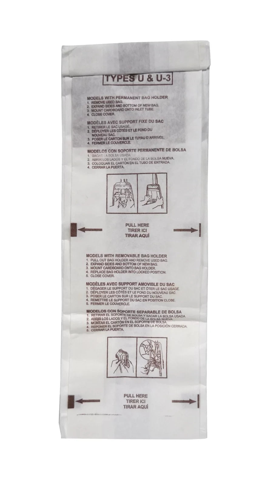 U U3 U6 Standard Filtration Bulk Vacuum Bags 100 Count 291722B