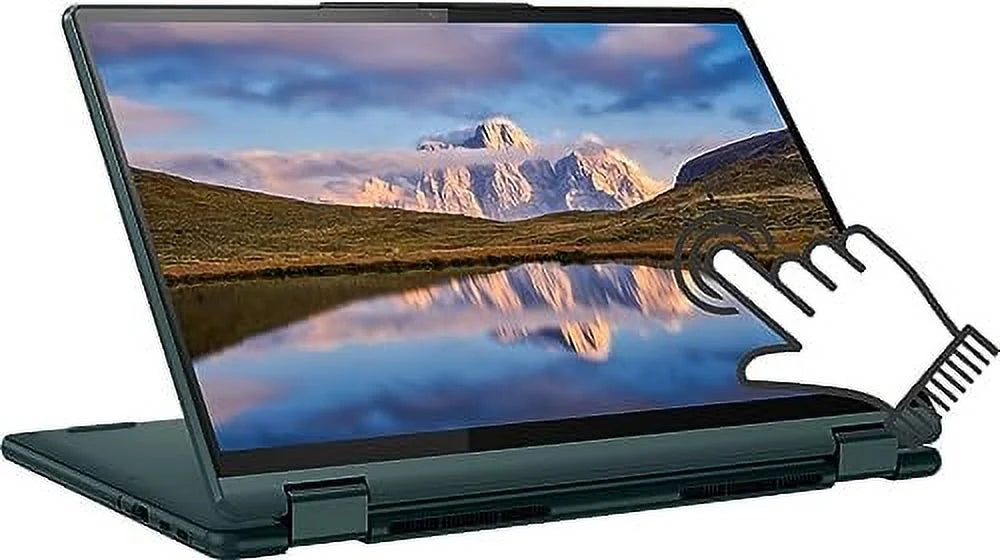 Newest Yoga 6 2-in-1 Laptop, 13.3" WUXGA Touchscreen, 6-Core AMD Ryzen 5 7530U, 8GB RAM, 256GB NVMe SSD, Backlit Keyboard, Fingerprint Reader, WiFi 6, HDMI, USB-C, Win 11, w/CUE Accessories