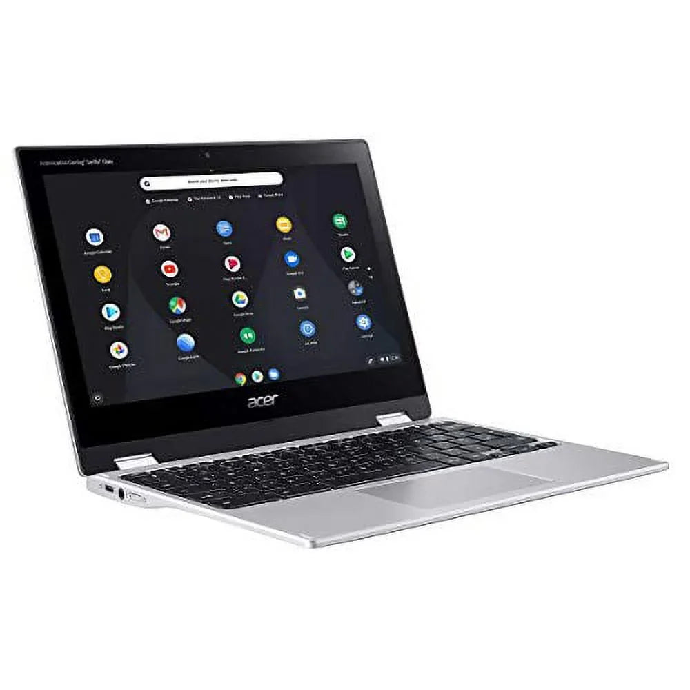 Spin 311 Chromebook 11 Premium 2-in-1 Laptop 11.6 Inch HD IPS Touchscreen MediaTek Octa-Core MT8183C Processor 4GB DDR4 64GB eMMC + 256GB SD Card USB-C WiFi5 ChromeOS Silver + 32GB MicroSD Card
