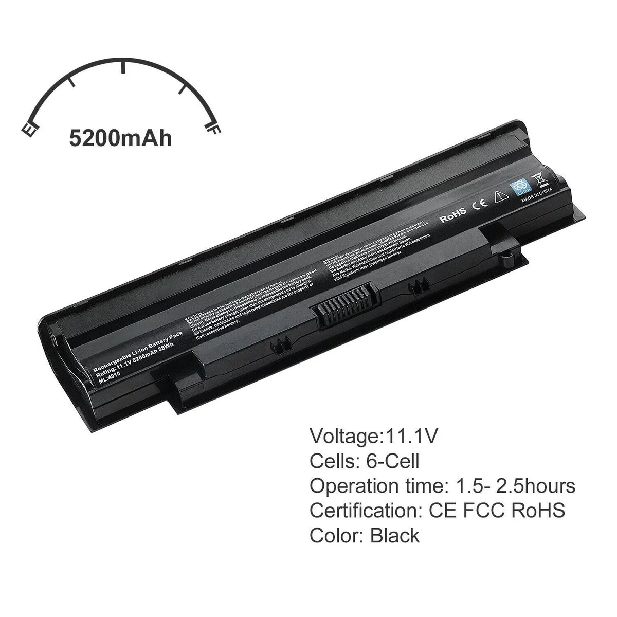 New Battery for  Inspiron N4110 N4010 N5010 N7110 Vostro 1440 1450 1540 1550
