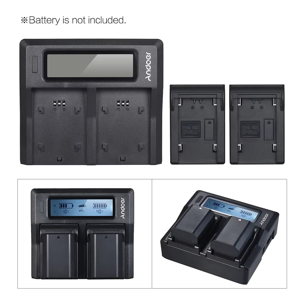 Tomshoo NP-FZ100 Dual Channel LCD Battery Replacement for  A7III A9 A7RIII A7SIII