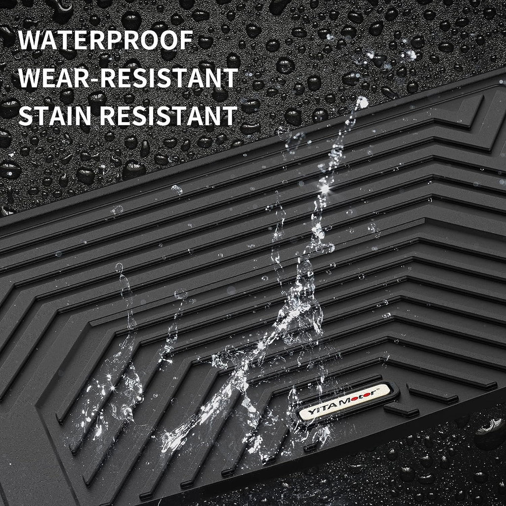 Ledkingdomus Floor Mats 3D Cargo Liner for 2019-2023  RAV4 Rear Trunk Rubber All Season TPE Black