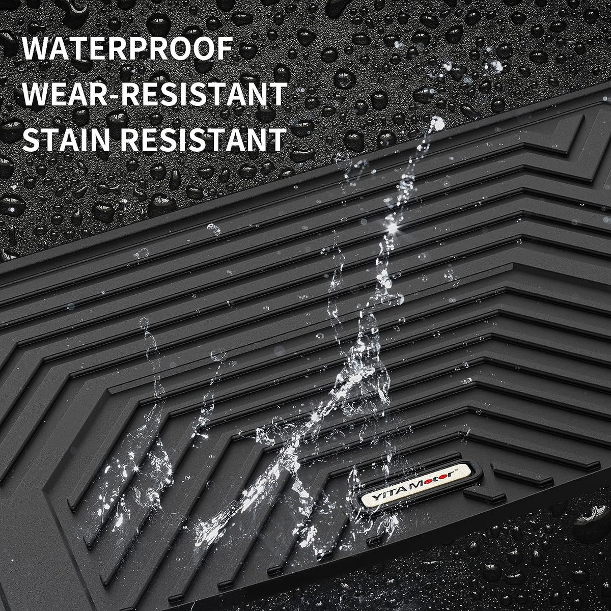 Ledkingdomus Floor Mats 3D Cargo Liner for 2019-2023  RAV4 Rear Trunk Rubber All Season TPE Black