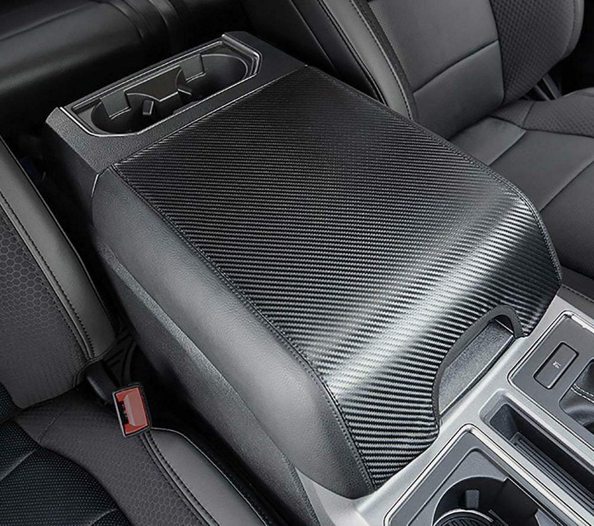 Teledu Leather Center Console Armrest wrap Pad Protector F150 Carbon