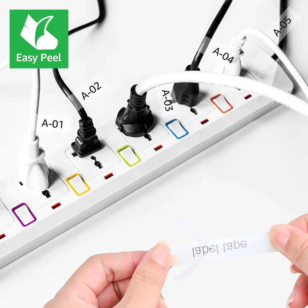 GREENCYCLE 10PK matching for Brother P-touch 12mm x 8m Black on Clear TZ TZe TZe-FX131 TZ-FX131 TZe-131 TZ-131 Flexible ID Cable Wire Label Tape
