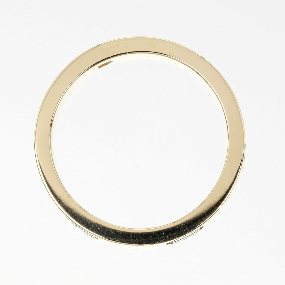 8.67g, I132124019 (Good). Pre-Owned Cartier Love size 15 ring, K18 yellow gold, 3P, half diamond, approx