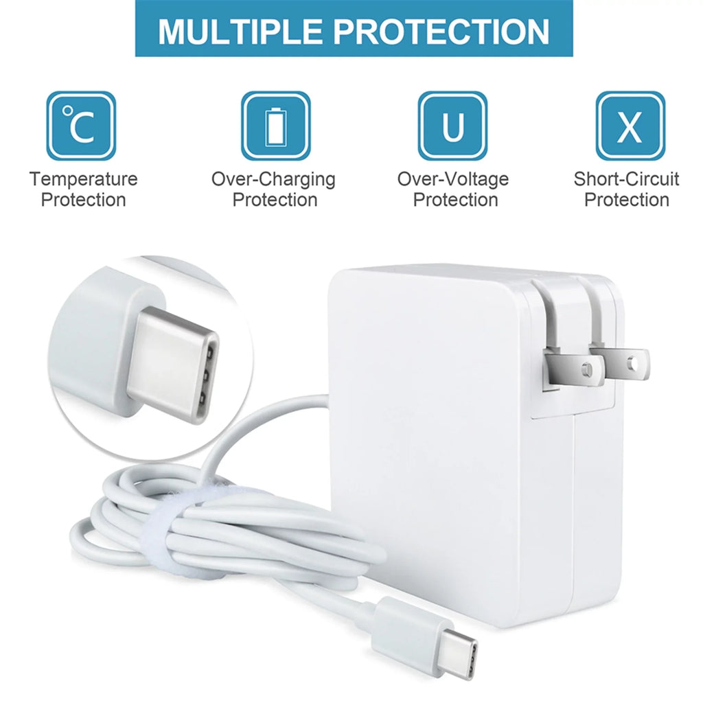 KONKIN BOO matching White 65W Type-C AC Adapter Charger Replacement for  300e Chromebook 2nd Gen MTK Type 81QC