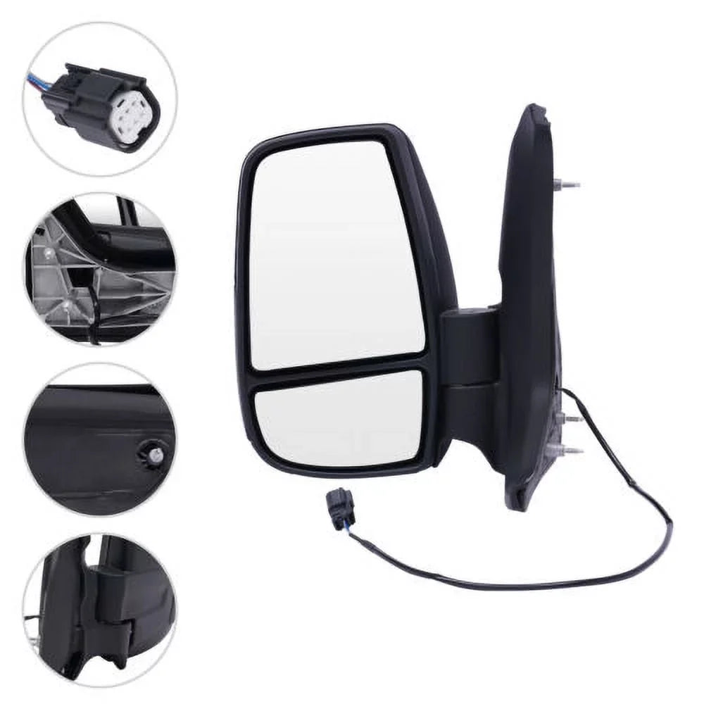 Front Left Side Rear View Mirror Black For  Transit 150 250 350 2015-2022