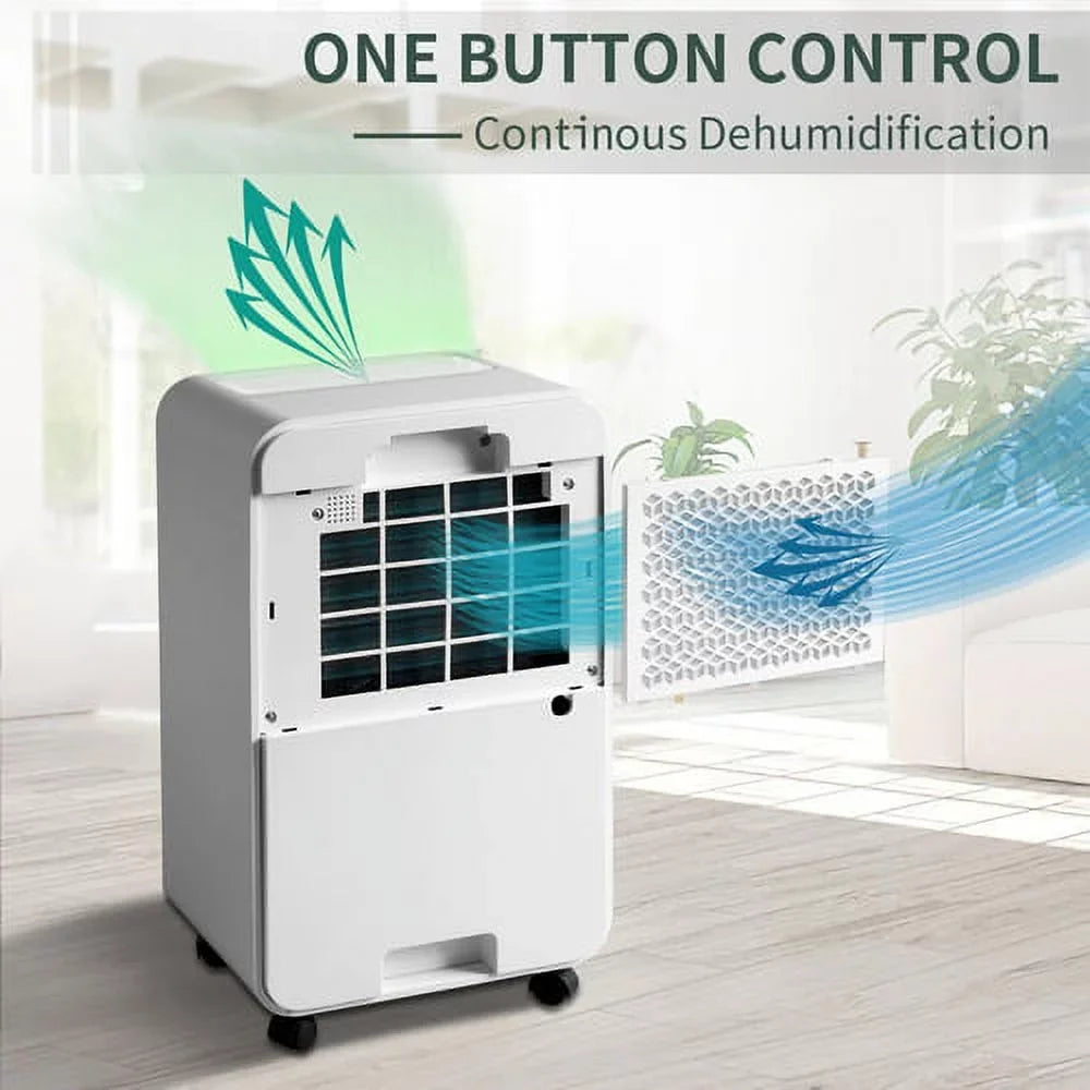 Dehumidifier with 2L aqua Tank, Auto or Manual Drain, 30 Pint Dehumidifier for Medium to Large Rooms and Basements. Ft. Churanty 3,000 Sq