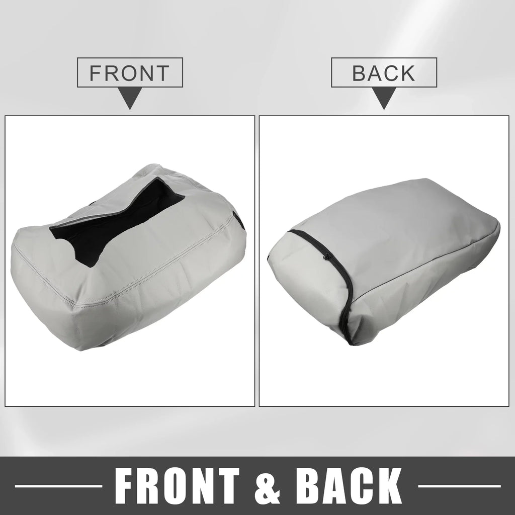 Center Console protector Pad Waterproof for Chevy Silverado 1500 1500HD 2007-2014 Faux Leather Gray
