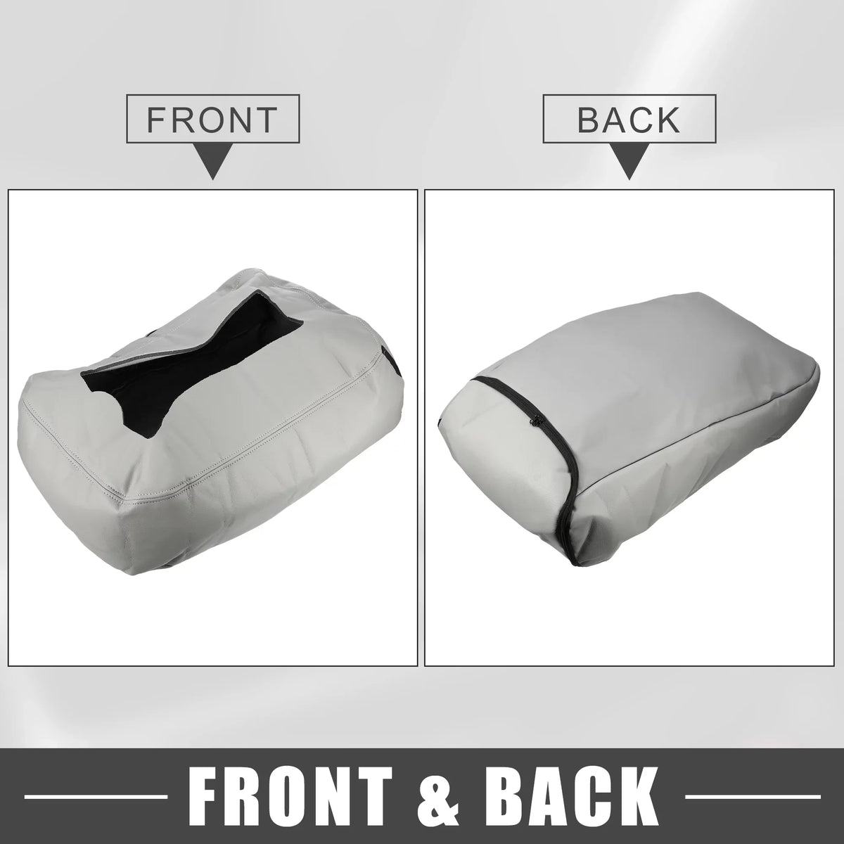 Center Console protector Pad Waterproof for Chevy Silverado 1500 1500HD 2007-2014 Faux Leather Gray