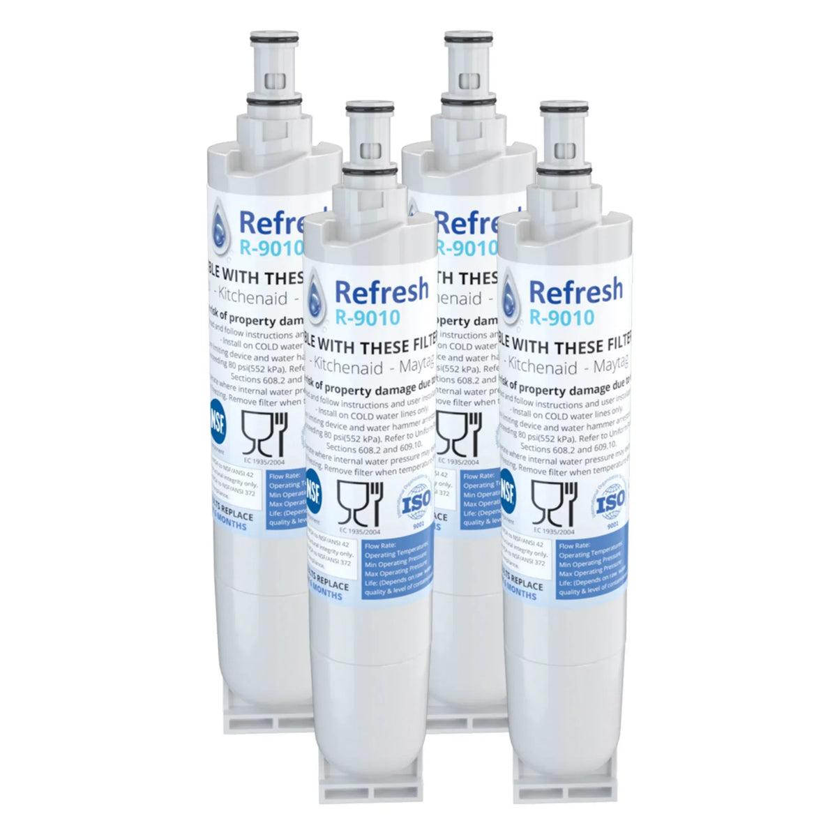 Replacement For Whirlpool ED2GHEXNB04 Refrigerator aqua Filter - by Refresh (4 Pack)