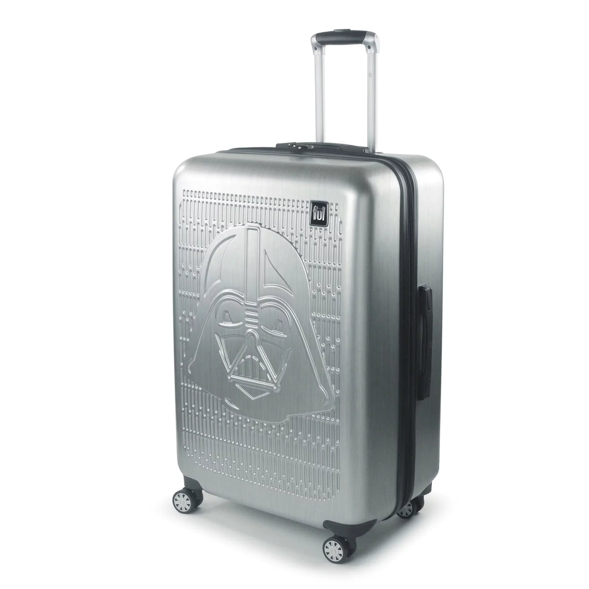 Star Wars Darth Vader 29 Inch Rolling Luggage, Embossed Hardshell Suitcase with Wheels, Silver