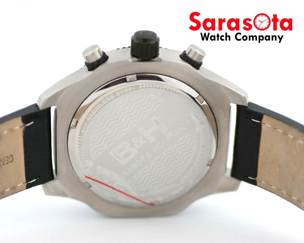 B&amp;H Brandt &amp; Hoffman 14060 Dunbar Chronograph Swiss Quartz Leather Men's Watch