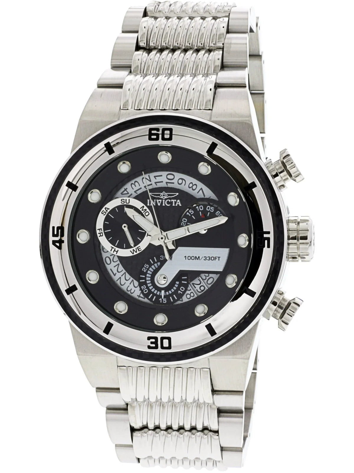 Invicta 25280 Men's S1 Rally Black Carbon Fiber Dial Steel Chronograph Watch