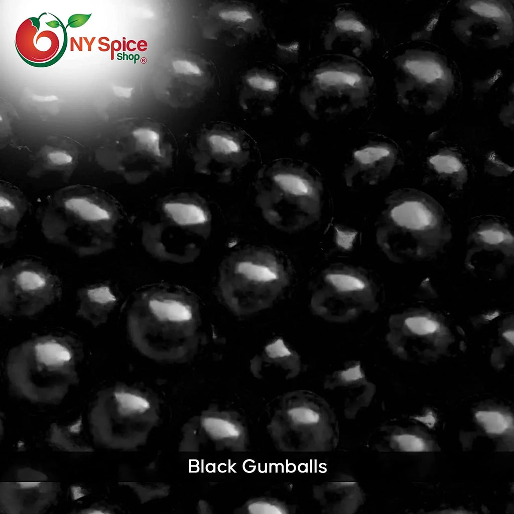50 Pieces Per Pound - Tutti Frutti Flavor. NY SPICE SHOP Black Gumballs - 5 Pound - Approx