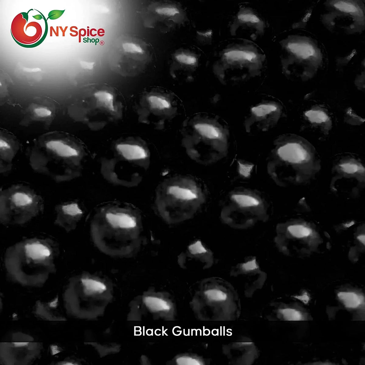 50 Pieces Per Pound - Tutti Frutti Flavor. NY SPICE SHOP Black Gumballs - 5 Pound - Approx