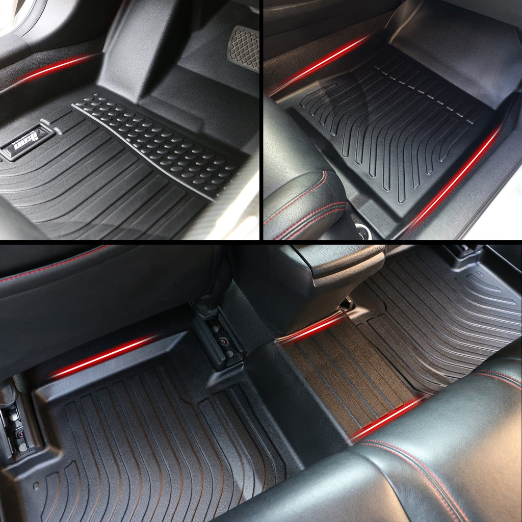 Ikon Motorsports 3D TPE Floor Mats + Trunk Mat appropriate with 2023-2024  X1 U11 Black All climate Waterproof Anti-Slip Floor Liners Full Set Car Interior Accessories Rear Trunk Tray Cargo Mats 4PC