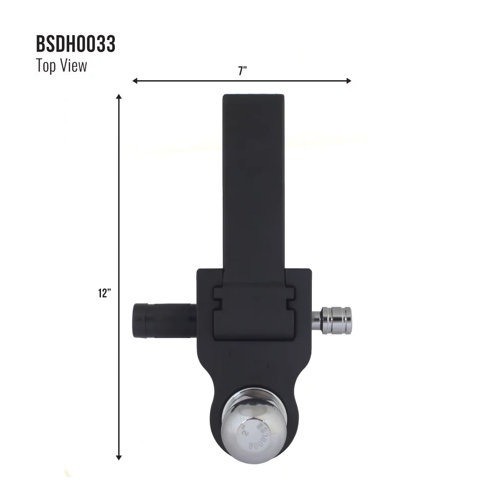 Trailer Valet Blackout Series 10K Adjustable Drop Hitch: 0-10" Drop, Reversible 2" & 2-5/16" Ball, High-Grade Aluminum with Signature Wrinkle Black Powder Coating (700-Hour Corrosion Resistance)