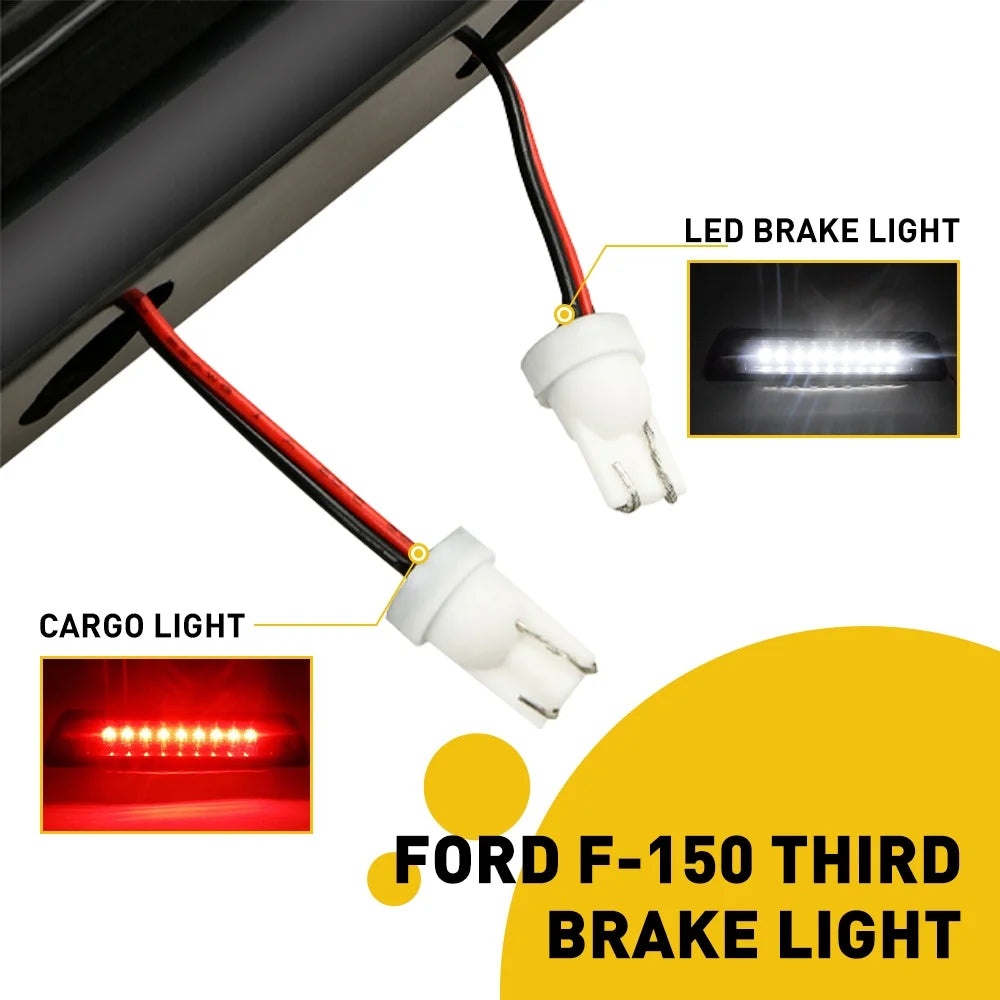 The 3rd Brake Light/Rear Cargo Light Smoked For 2009-2014  F150, Power Saving, IP67 Waterproof