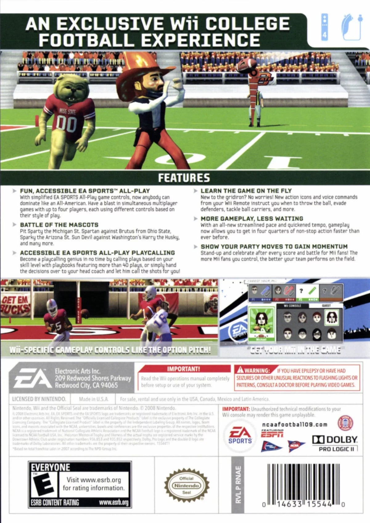 NCAA Football 2009 (Wii)