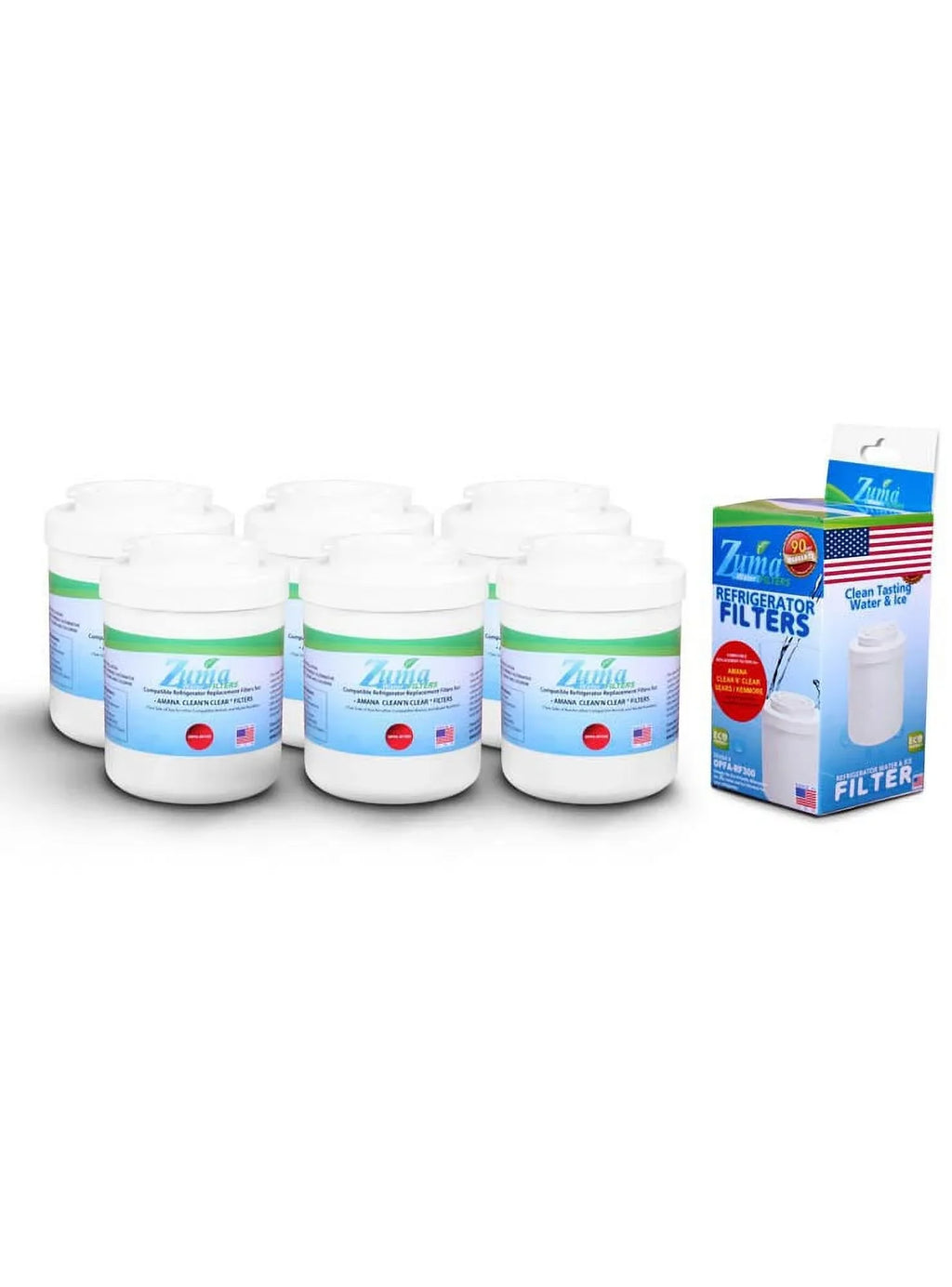 ZUMA Brand , moisture and Ice Filter , Model # OPFA-RF300 , matching with Amana® 12527309 - 6 Pack - Made in U.S.A.