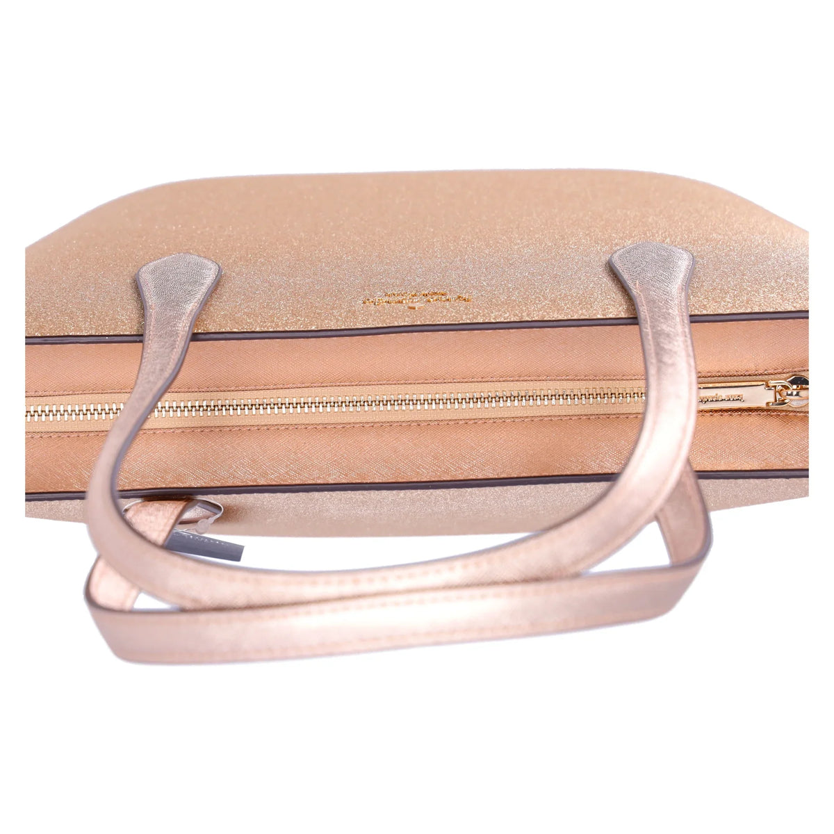 Kate Spade Glimmer Large Top Zip Tote Shoulder Bag Gold Glitter Holiday